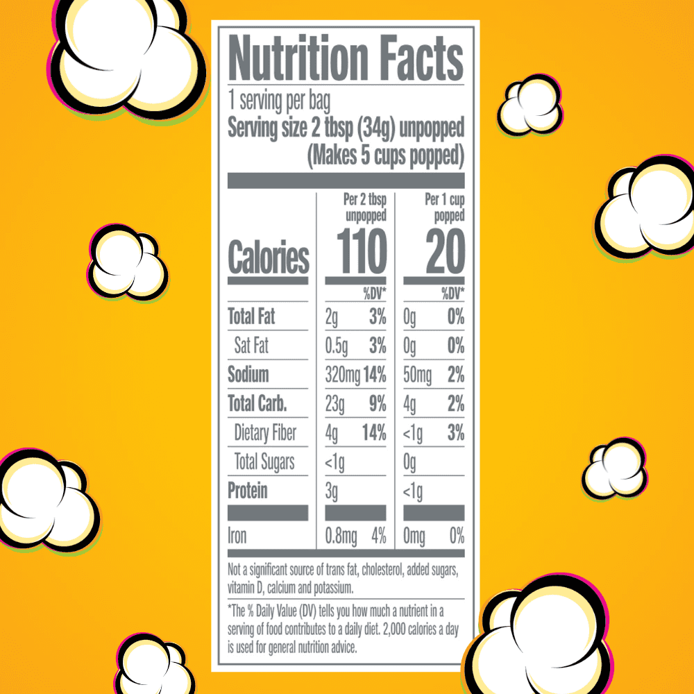 Jolly Time 100 Calorie Healthy Pop Kettle Corn Microwave Popcorn 1.2 oz, 10 Ct.  Gluten-Free
