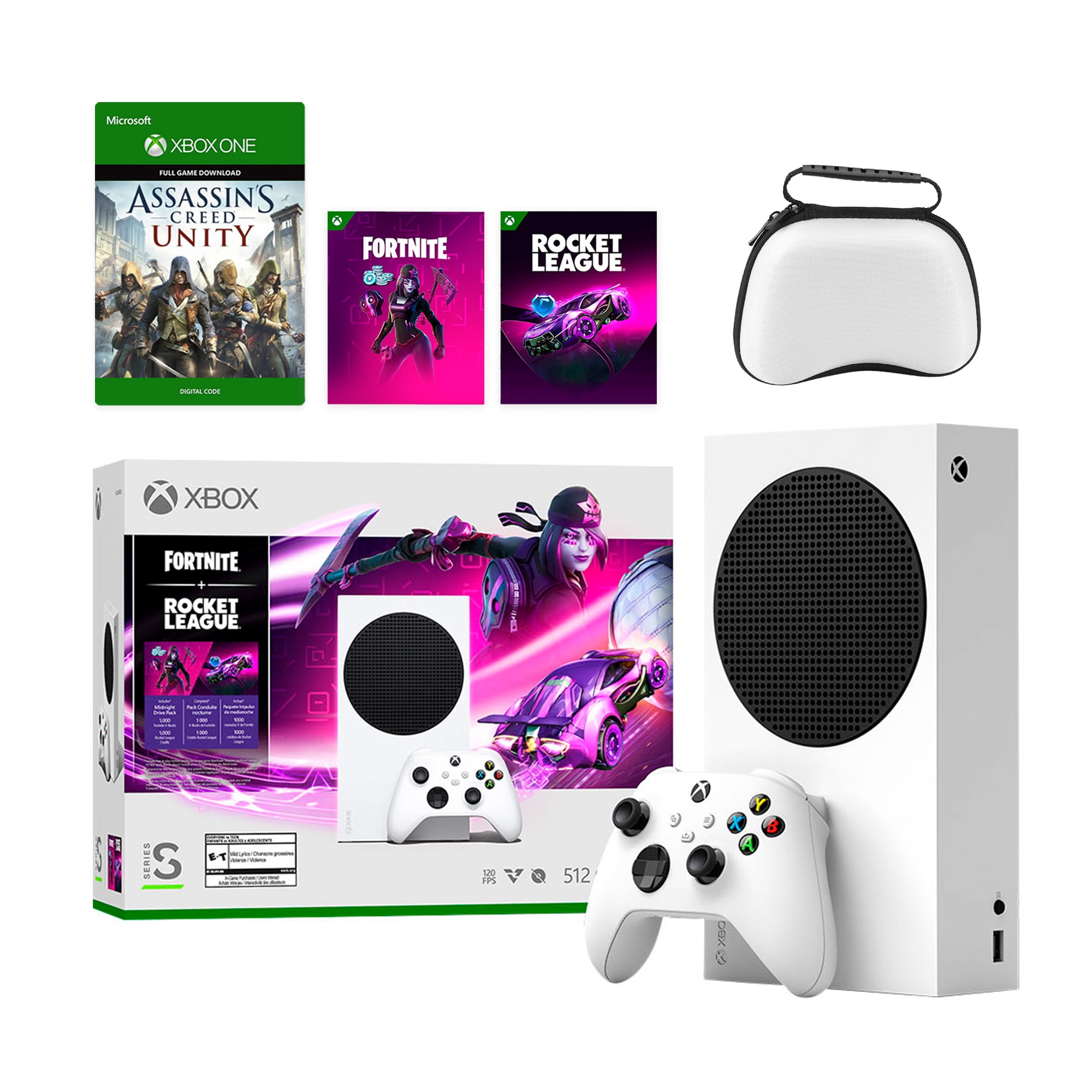 Microsoft Xbox Series S 512GB SSD All-Digital Console (Disc-Free Gaming) -  Fortnite & Rocket League - Assassins- Wireless Controller - HDR - 1440p  Gaming Resolution - Up to 120 FPS - MTC Cable - Walmart.com