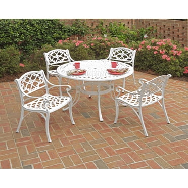 Homestyles Capri White 5 Piece Outdoor Dining Set - Walmart.com