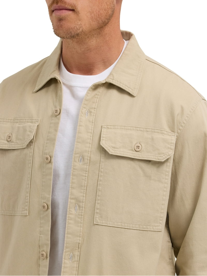 Wrangler® Men's and Big Men's Utility Overshirt, S-3XL