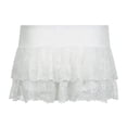 thumbnail image 4 of oqasdz Skirts for Womens Elastic Waist Solid Color Lace Ruffles Pleated Mini Skirt Short Summer Holiday Fashion Party Evening Theme Events, 4 of 9