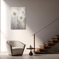 thumbnail image 5 of ZHONGYUTONG Dandelion Canvas Wall Art White Gray Flower Picture Print Abstract Floral Artwork Painting for Living Room Decor Framed (12.00" x 18.00"), 5 of 5