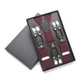 thumbnail image 1 of Bretelles pour Hommes avec 6 Clips Solides en Forme de Y Grand Cuir Costume Smoking, 1 of 9