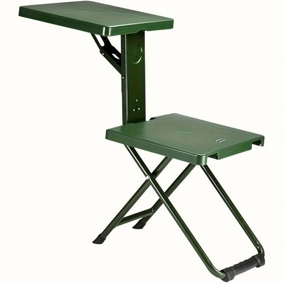 [1pc Portable Camping Chair] Lightweight & Durable 1pc Multifunction Portable Folding Camping Chair | Stainless Steel Metal Material, Strong Backrest | Ideal for Outdoor Activities - Hunting,