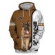 thumbnail image 3 of Sudadera con capucha y estampado 3D por todas partes con diseño de pastor alemán Love Dog Love Dog 01, 3 of 5