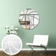 thumbnail image 3 of KAKOWELY Espejo de pared estilo deportivo, adhesivo decorativo de pared, espejo acrílico para baño, 3 of 5