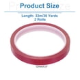 thumbnail image 2 of 2 Rolls Red 0.5 Inch x 36 Yards PET Film Electrical Tape 12mm x 33m, 2 of 6