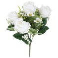thumbnail image 1 of Ramo de flores artificiales simulación rosa boda decoración de rosas hogar oficina decoración, 1 of 8