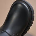 thumbnail image 5 of HAOTAGS Girls Martin Riding Boots, Mid-Calf Princess Boots Zipper High-Top School Winter Boots Black 12.5 Little Kids, 5 of 8