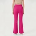 thumbnail image 4 of VV AVEORS Girls Flare Leggings School Uniform Pants For Teen Girls Bell Bottoms Ruffle Trim Bootcut Pant Hot Pink 170, 4 of 6