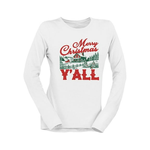 Merry Christmas Y'all Country Women's Long Sleeve