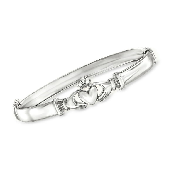 Ross-Simons Sterling Silver Claddagh Bangle Bracelet, Women's, Adult