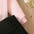 thumbnail image 5 of Zanarzt Kid Girl Clothes Girl Long Sleeve Bow Sweatshirt Denim Straight Leg Jeans Pants Fall Spring Outfits Set Pink,4-5 Years, 5 of 7