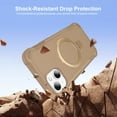 thumbnail image 5 of for iPhone 15 Case Magnetic Finger Ring Holder Kickstand Compatible with Magsafe Military Grade Drop Protection Heavy Duty Shockproof Men Women Rugged Cover for iPhone 15,Desertgold, 5 of 7