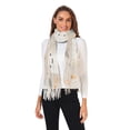 thumbnail image 2 of FORMRS Womens Scarf Winter Soft Long Big Warm Shawls Wrap Tassel Scarves, Halloween Ghosts, 2 of 9