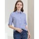 thumbnail image 3 of CamiDe Mujer Con Cuello De SolaY Mangas Largas Enrolladas Con Botones Azul XXL, 3 of 6
