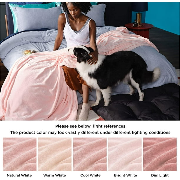Htooq Fleece Blanket Throw Blanket Pink 3htooq Htooq Gsm Throw Blankets For Couch Sofa Bed Soft Lightweight Plush Cozy Blankets And Throws For To