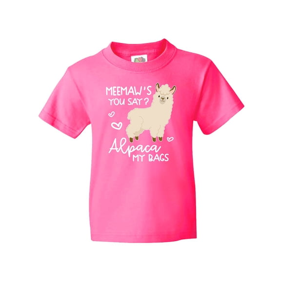 Inktastic Meemaw's You Say Alpaca My Bags Youth T-Shirt