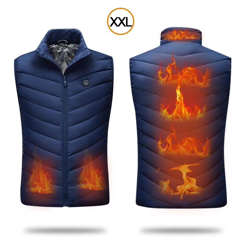 Men's Electric Heated Vest, USB Charging Electric Gilet Body ColdProof