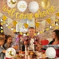 thumbnail image 2 of SPECOOL Welcome Home Decorations, Sand White Gold Welcome Home Banners, Sand White Gold Welcome Home Balloons, Pennant Flag Bunting for Home Family Baby Showers Decorations, 2 of 9