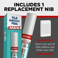thumbnail image 5 of Thick Nib Tile Grout Pen White PECTRO - 1 Extra Nib - Grout Paint Pen Designed for Thick Grout - Restore Lines in Bathrooms & Kitchens - Waterproof Grout Repair, 5 of 7