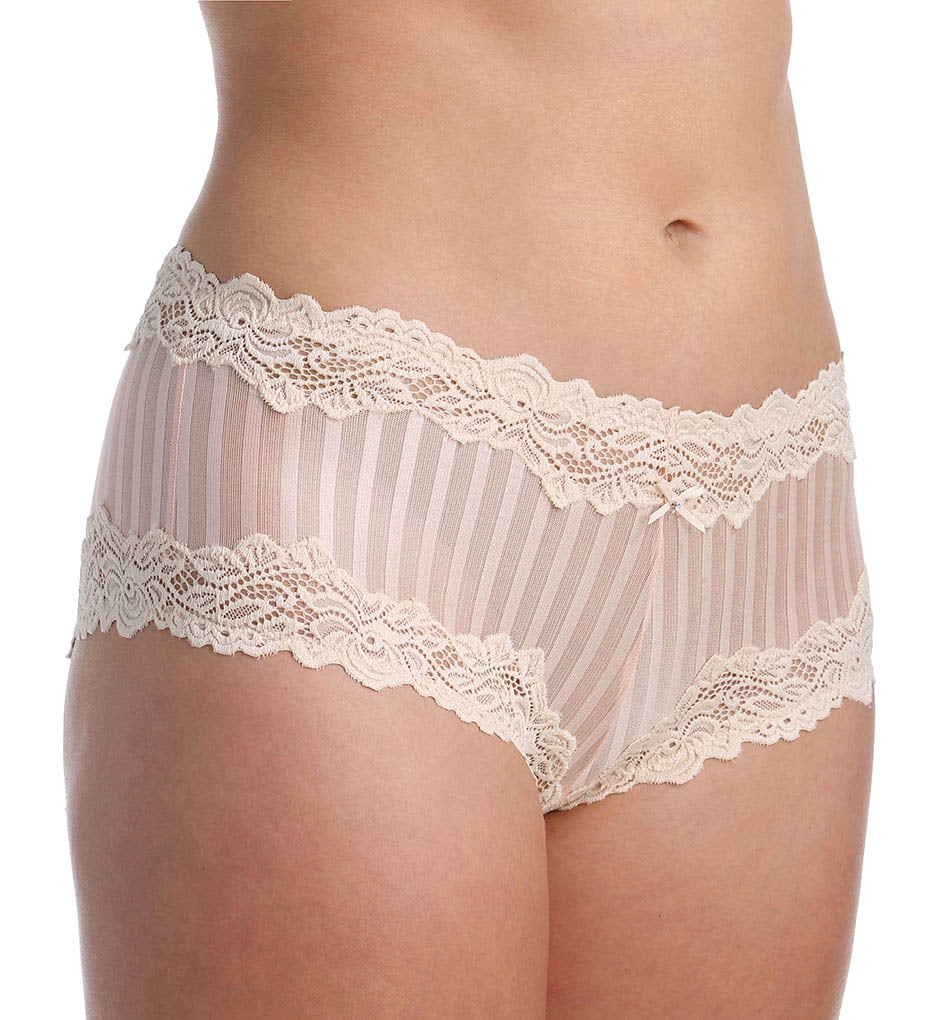 Women's Whimsy by Lunaire 15233 Barbados Mesh Boyshort Panty With Lace