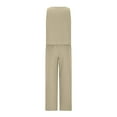 thumbnail image 5 of REORIAFEE Women's Casual Outfits Workout Running Set Spring Outfits Casual 2PC Fashion Women's V Neck Sleeveless Top + Loose Pocket Pants Suit Beige XXXL, 5 of 6