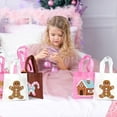 thumbnail image 5 of 20Pcs Christmas Party Favor Bags,Gingerbread Man Theme Party Gifts Bags Reusable Pink Candy House Birthday Party Bags with Handles for Girls Christmas Party Supplies Baby Shower, 5 of 7
