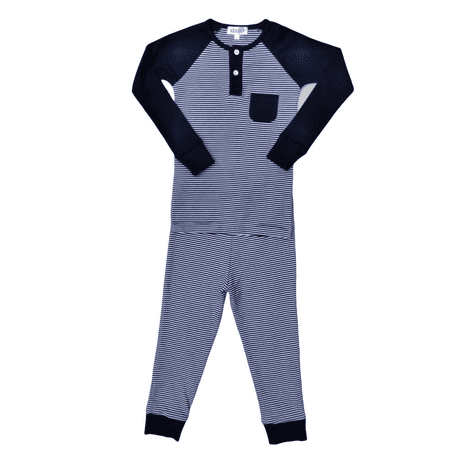 

Benben Two Piece Pajama Navy Mix - Made with 100% Pima Cotton