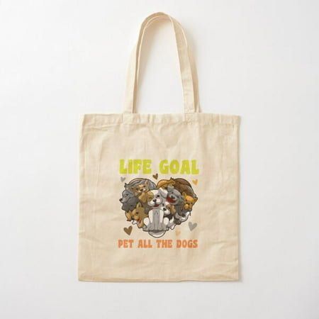 Life Goal Pet All The Dogs Cotton Tote Bag Canvas Tote Bag  Family Gift For Mother  Her