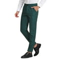 thumbnail image 4 of INSPIRE CHIC Men's Dress Plaid Printed Business Checked Pants 32 Dark Green, 4 of 7