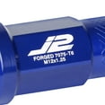 thumbnail image 3 of J2 Engineering LN-T7-034-125-BL J2 Engineering 7075 Aluminum M12 x 1.25 20 Pcs 50mm Open End Lug Nut Set with Adapter Blue, 3 of 6