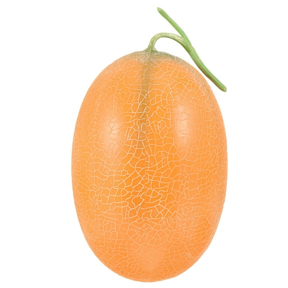 FONDOTIN Light Yellow Fake Cantaloupe Model for Decor with Realistic Appearance and Smooth Surface foam