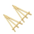 thumbnail image 3 of MasteelfCA 4Pcs Small Tabletop Wood Display Artist A-Frame Easel Photo Frame Bracket Photo Painting Triangle Easel-Big Size, 3 of 7