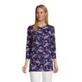 thumbnail image 1 of Lands' End Women's Tall 3/4 Sleeve Supima Cotton Crewneck Tunic, 1 of 3