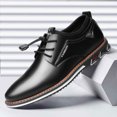 thumbnail image 2 of Zapatos de cuero para hombre de talla grande, zapatos de punta redonda para hombre, zapatos casuales y cómodos para hombre, 2 of 6