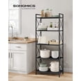 thumbnail image 2 of - Metal Storage Rack Shelving Unit with X Side Frames Dense Mesh . es for Entryway Kitchen Living Room Bathroom Industrial Style Ink UBSCB, 2 of 9