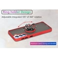 thumbnail image 5 of is Specially Designed for Samsung Galaxy S21 Anti-Scratches,Anti-Fingerprint, Built-in 360° Rotating Ring Bracket Solid and Durable Magnetic car Phone case, Suitable for 6.2inches Women-Red, 5 of 6