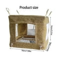 thumbnail image 5 of Birdcage Swing for Parrots Wood Nest Hammock Resting Perch for Pet Bird Entertainment and Physical Training, 5 of 10