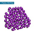 thumbnail image 3 of Uxcell 100Pcs Flat Back Acrylic Teardrop Gems 6x10mm Artificial Rhinestones Purple, 3 of 4