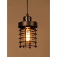 thumbnail image 3 of E27*1 Pendants Light Restaurant Farmhouse With LED Bulb 3000K Warm Light/ 6500K White Light, 110V/220V Modern Chandelier Decorative Black Iron Cage Pe, 3 of 5