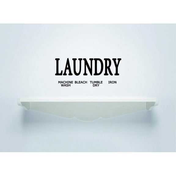 Design With Vinyl Wall Décor Stickers for Home Laundry Machine Bleach keeping Cleaning Bedroom Wall Decoration for Families - Size: 10 In x 20 In