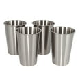 thumbnail image 2 of Arcticwind 4Pcs 304 Stainless Steel Tumbler Cups, 17oz Unbreakable Metal Beer & Drinking Glasses, BPA-Free, Reusable Water Cups with Tapered Design for Home, Bar, Party, Silver, 2 of 7