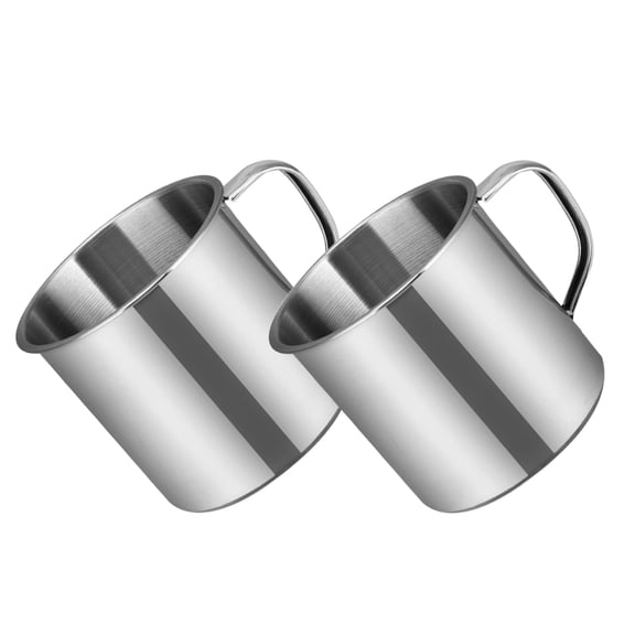 Water Glasses Cup Stainless Steel Kindergarten Tumbler Mug Metal Child Student 2 Pcs