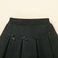thumbnail image 6 of JURANMO Girls Pleated Mini Skirt Bow Knot Cute A Line Skorts Chool Uniform Cheer Skort Kids Cotton Skirts Built in Shorts Black 8 Years, 6 of 7