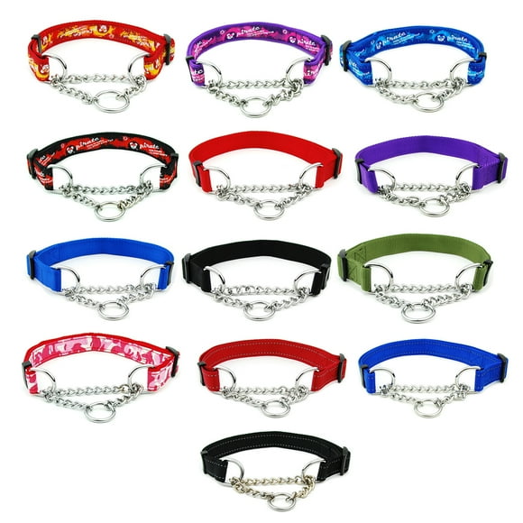 Metal Pet Collar Replacement Washable Heavy Duty Adjustable Outdoor Hiking Walking Playing Pets Towing Choker Accessories Reflective Black