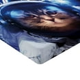 thumbnail image 2 of Ambesonne Space Cat Fitted Sheet, Supernova Eclipse, Twin XL Size, Dark Blue Orange, 2 of 3