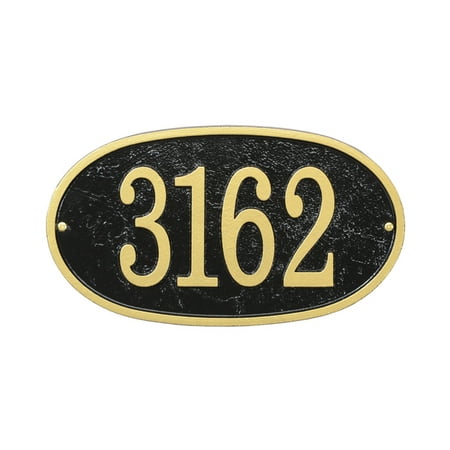 Personalized Whitehall Products Fast & Easy Oval House Numbers Plaque in