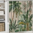 thumbnail image 6 of Orinice Shower Curtain with Hooks Seamless Bird White with Border Interior Tropical Color Tree Such Palm Interiors Paradise Textures Waterproof Decorative Bathroom Cloth Fabric Set  36x72, 6 of 7