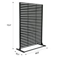 thumbnail image 5 of Ktaxon 3 Panel Security Fence Outdoor, Metal 49x72 Inch, Vertical Yard Privacy Panel with Aluminum Frame, Black, 5 of 9